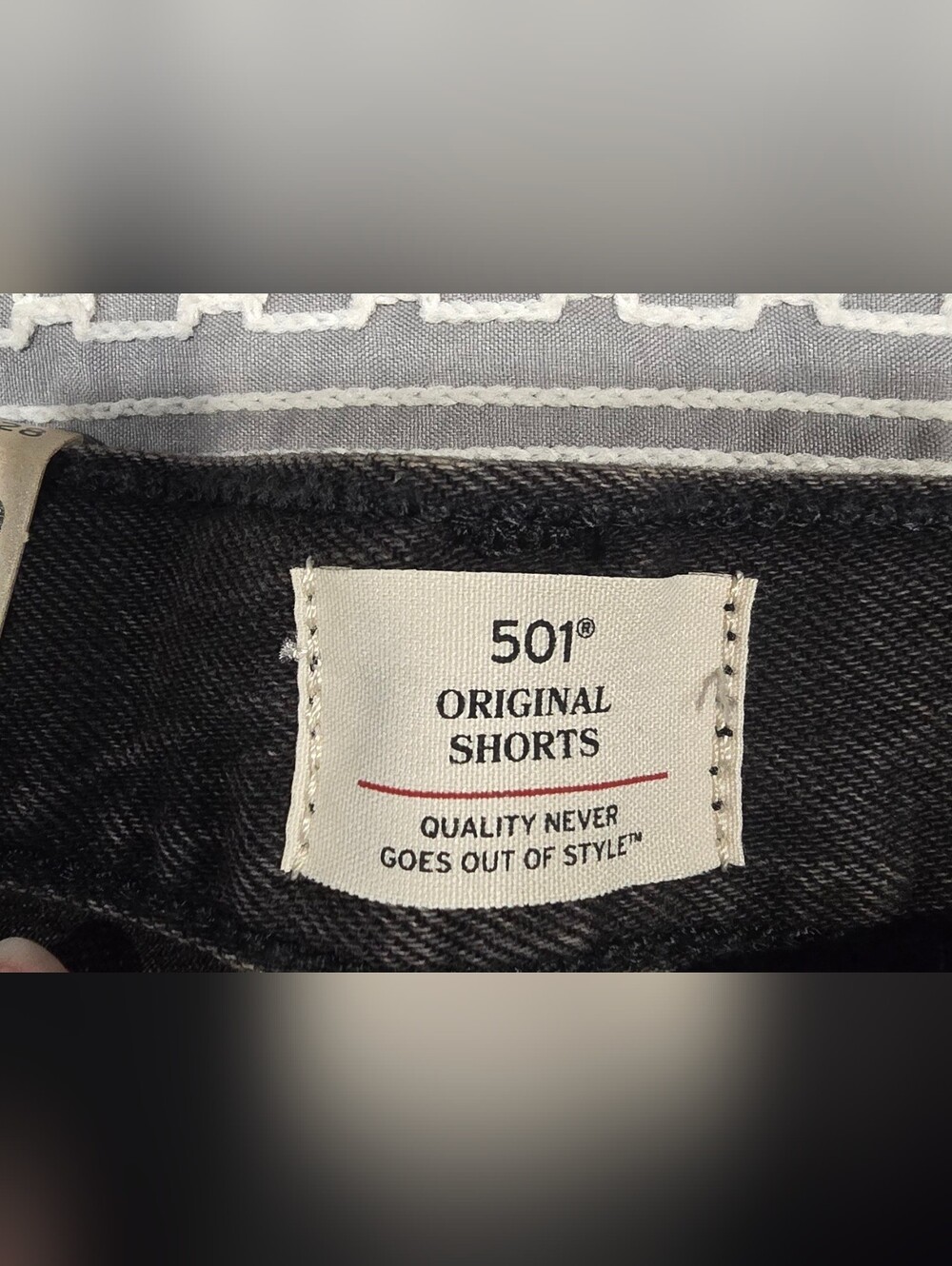 Levis 501 High Waisted Black Denim Shorts Size 28 - Picture 3 of 10